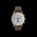 Bruin leren riemhorloge